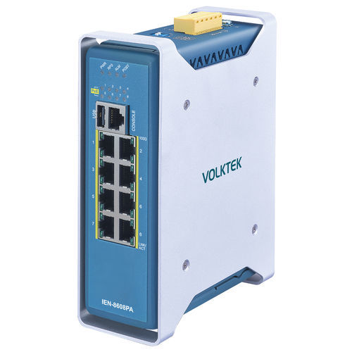 Управляемый коммутатор Ethernet - IEN-8608PA-24V - Volktek - 8 портов / уровня 2 / на DIN-рейке