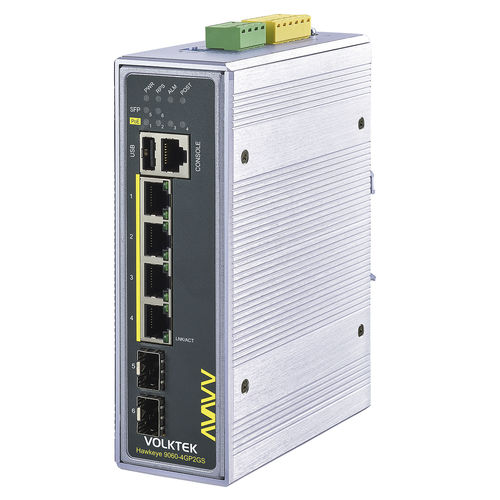 Управляемый коммутатор Ethernet - 9060-4GP2GS series - Volktek - умный / 6 портов / на DIN-рейке
