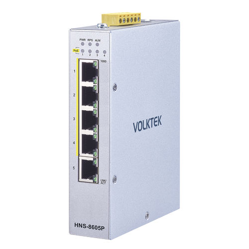 Управляемый коммутатор Ethernet - HNS-8605P - Volktek - 5 портов / на DIN-рейке / DIP