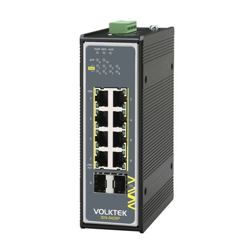 Неуправляемый коммутатор Ethernet - IEN-8428P - Volktek - 10 портов / ProfiNet / Ethernet TCP/IP