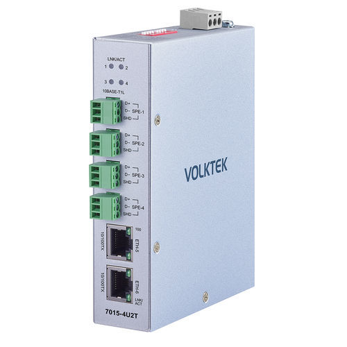 Неуправляемый коммутатор Ethernet - 7015-4U2T-T1L - Volktek - 6 портов / настенный / DIP