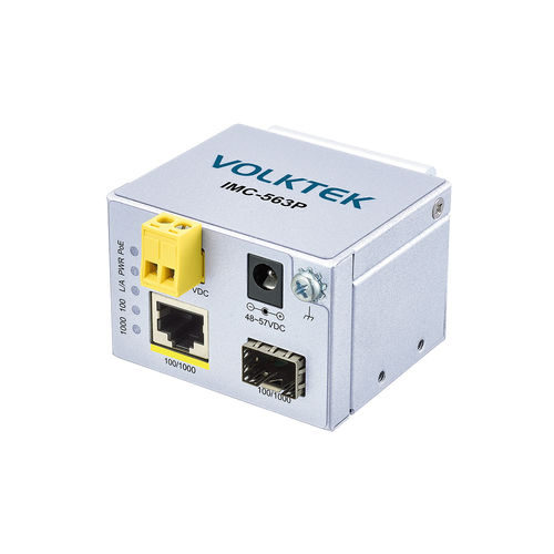 Преобразователь среда - IMC-563P - Volktek - мощности / Ethernet / на DIN-рейке