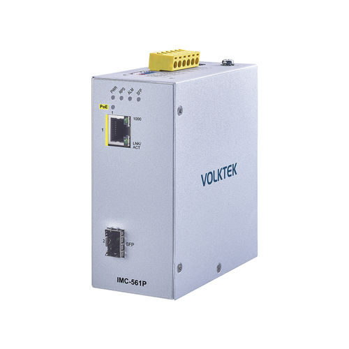 Преобразователь среда - IMC-561P - Volktek - сигнала / Ethernet / на DIN-рейке