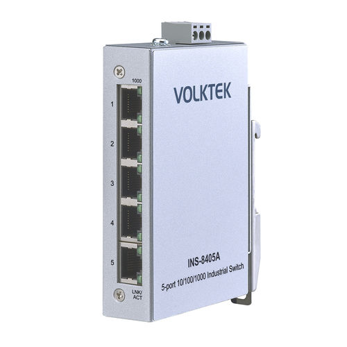 Неуправляемый коммутатор Ethernet - INS-8405A - Volktek - 5 портов / на DIN-рейке / настенный