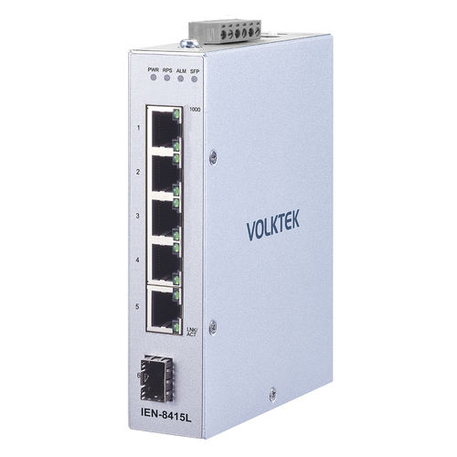 Управляемый коммутатор Ethernet - IEN-8415L - Volktek - 6 портов / на DIN-рейке / DIP