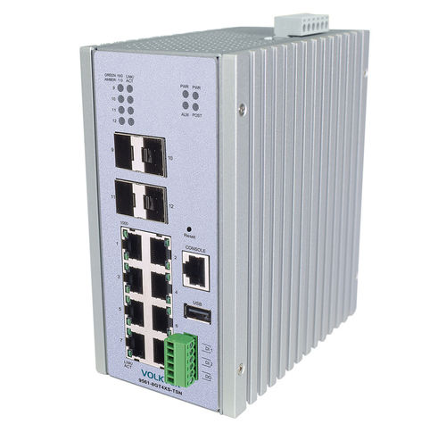 Управляемый коммутатор Ethernet - 9561-8GT4XS-TSN - Volktek - 8 портов / 8 + 4 порта / уровня 3