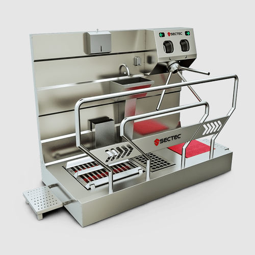 Гигиенический шлюз с чисткой подошв - Sct.HJN01.304.0004 - Sectec Security Technology - с умывальником / с дезинфекцией