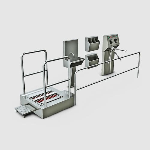 Гигиенический шлюз с чисткой подошв - SCT.HJN01.304.0007 - Sectec Security Technology - с умывальником / с дезинфекцией