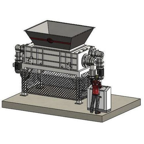 Измельчитель с 4 валами - 180130S-MAX - ISVE - для промышленных отходов / с конвейером / усиленный