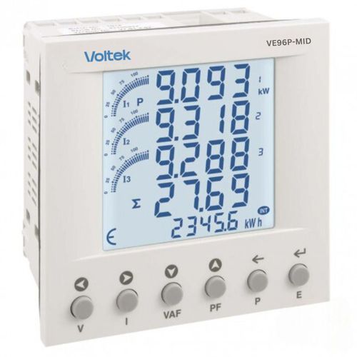 Многофункциональный прибор для измерения мощности - VE96P - Voltek Energy Limited - цифровой / встраиваемый / монофазовый