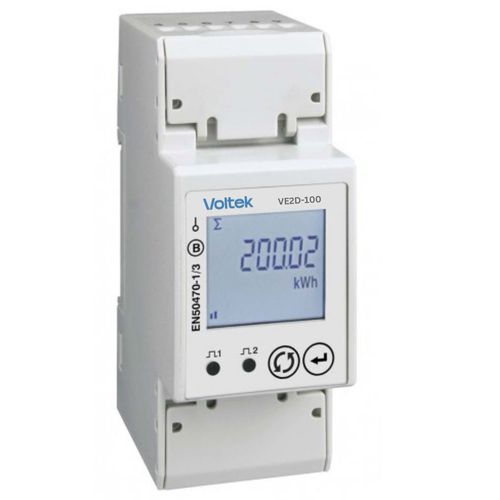 Электрический счетчик электроэнергии с сертификатом MID - VE2D-100 series - Voltek Energy Limited - монофазовый / на DIN-рейке / RS-485