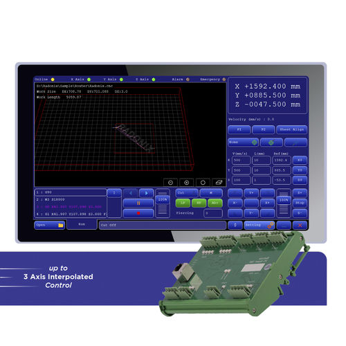 Интерфейс программного обеспечения ЧПУ - XYZ-WaterJet - Radonix Technology - 3 оси / для резального станка
