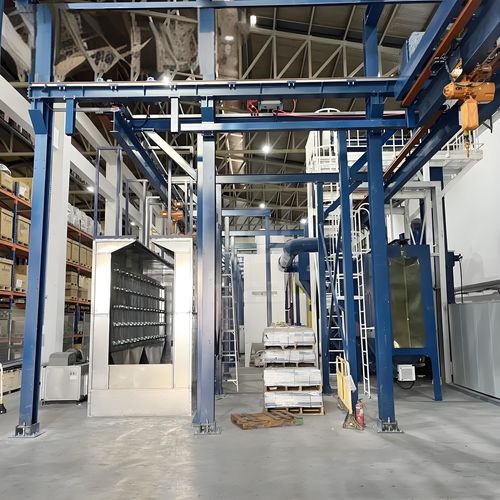 Вертикальный линия порошковой окраски - Xiangyang Jingtu Anti corrosion Materials Co., Ltd - автоматический / непрерывного действия