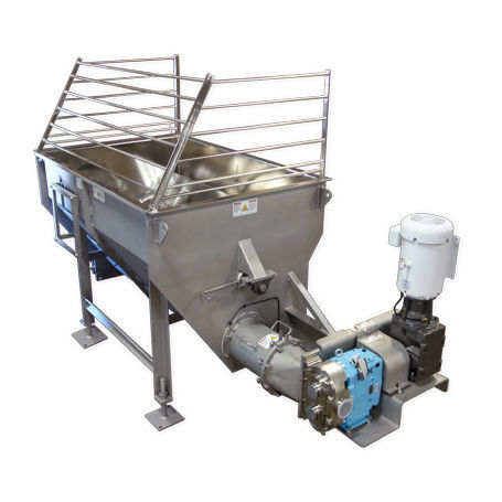 Насос с загрузочной воронкой - Mepaco / Apache Stainless - винтовой / для пищевых продуктов / с электродвигателем