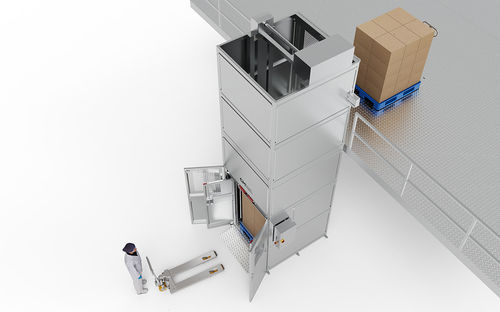 Электрический грузовой подъемник - CM Process Solutions LLC - для пищевой промышленности / для складов / с платформой