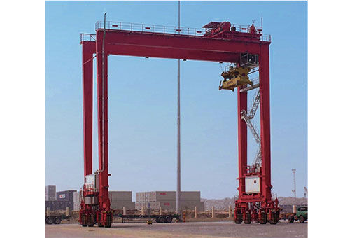 Колесный козловой кран - TAIYUAN HEAVY INDUSTRY CO.,LTD - для контейнера / двухбалочный / для высоких нагрузок