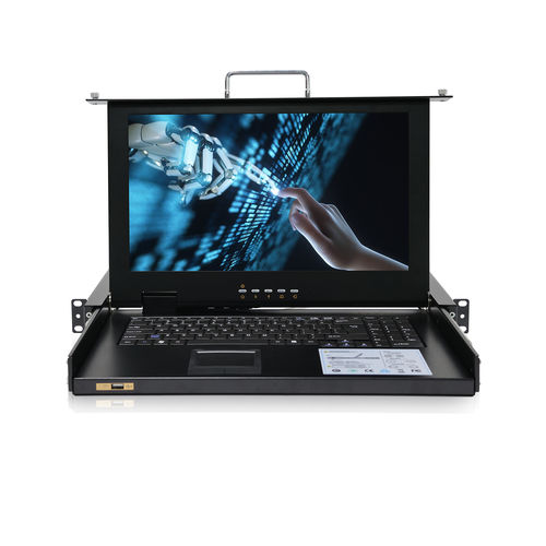 Консольный переключатель KVM для монтажа в стойку - RGD-KVM-1508HD-VGA - Key Technology Rugged System Limited - с клавиатурой / цифровой / с ЖК-монитором