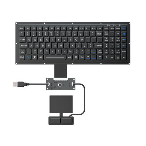 Встраиваемая клавиатура - K-TEK-M315KP-FN-BL-FC-KC+TP65-DML+2K - Key Technology Rugged System Limited - с механическими клавишами / 2 клавиши мыши / 102 клавиши