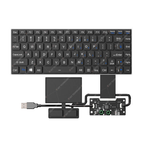 Встраиваемая клавиатура - K-TEK-V285-FN-BL-FC-SC-ANA-151B-DWP+TP85+2K - Key Technology Rugged System Limited - с ножничными механизмом клавиш / 86 клавиш / 2 клавиши мыши