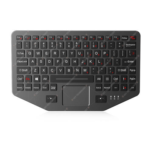 Встраиваемая клавиатура - K-TEK-M275TP-FN-BL-ML-DWP-V03 - Key Technology Rugged System Limited - угольный контакт / 2 клавиши мыши / 91 клавиша