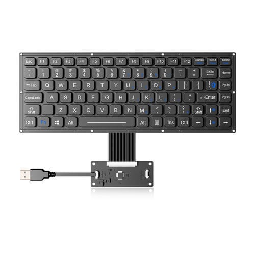 Встраиваемая клавиатура - K-TEK-M280-FN-BL-FC-KC-ML - Key Technology Rugged System Limited - угольный контакт / с клавишей Fn / 87 клавиш
