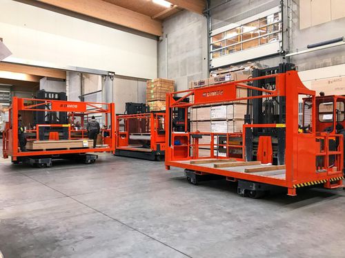 Электрический комплектовщик заказов - DIMOS Maschinenbau GmbH - с вилочным захватом для подъема / для складов
