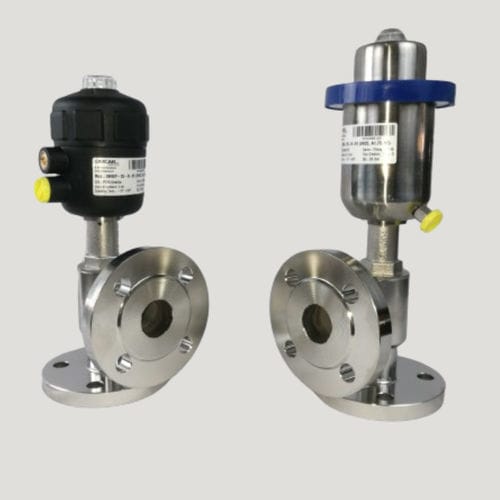 Пневматический клапан - OMISP - air fluid solutions - для остановки / с фланцем / с прямым углом