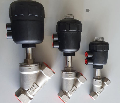 Пневматический клапан - AFSIPFMC - air fluid solutions - для остановки / резьбовой / с наклонным седлом