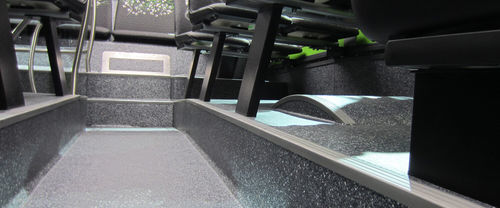 Напольное покрытие из стекловолокна - Jupiter Metallic NT - Gerflor - противоскользящее / для зоны циркуляции / большой поток
