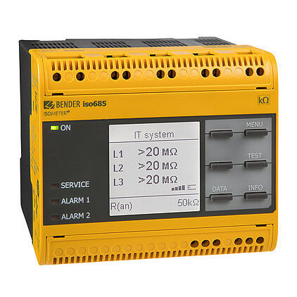 Тестер изоляции для сети AC - ISOMETER® isoNAV685-D-B - BENDER GmbH & Co KG - Modbus