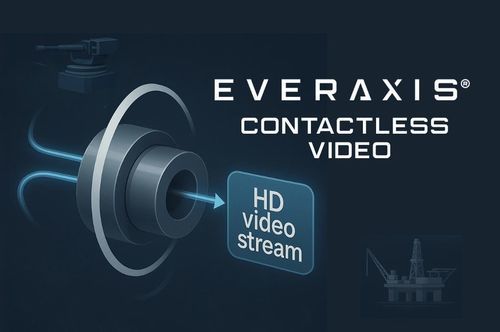 Вращающийся коллектор для передачи видеосигнала - EVERAXIS - с проходящим валом / по индивидуальному заказу / бесконтактный