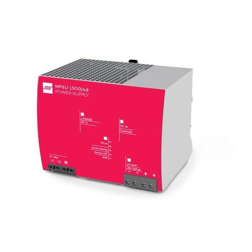 Источник электропитания на DIN-рейке - MPSU-1500-48-IB - Synapticon GmbH - AC/DC / с одним выходом / для резки