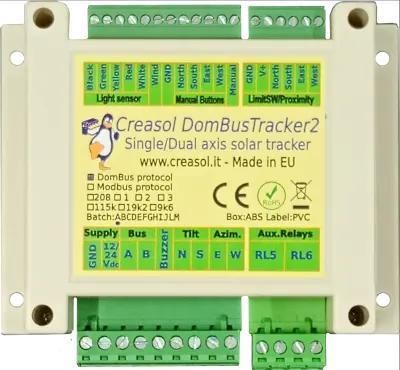 Программируемый автоматический контроллер на DIN-рейке - DomBusTracker2 - Creasol - со встроенным E/S / входы / аналоговые входы