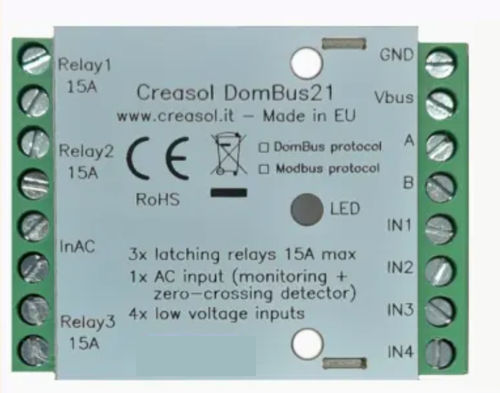 Аналоговый входной модуль - DomBus21 - Creasol - цифровой / Modbus / RS-485