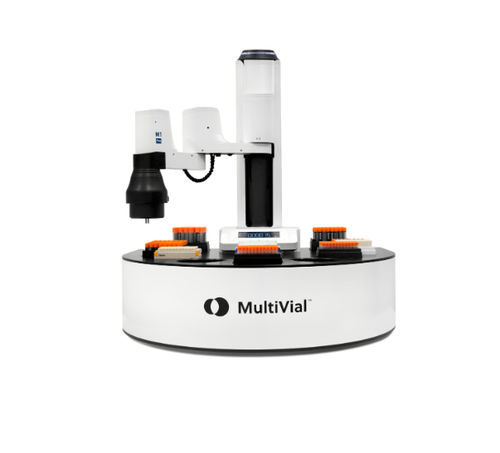 Автоматическая этикетировочная машина - Multivial - Labman Automation Ltd - контролируемая PLC / для флакона / для фармацевтической промышленности