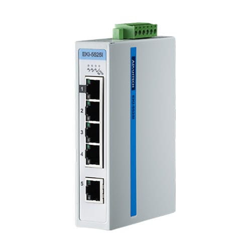 Неуправляемый коммутатор Ethernet - EKI-5525/I - ADVANTECH - 5 портов / DIN-рейка / для улицы