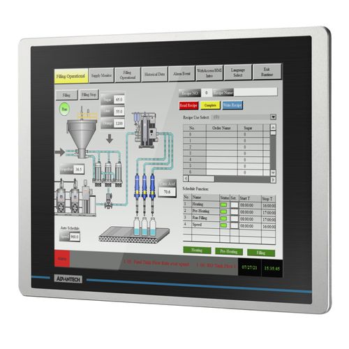 Терминал с резистивным сенсорным экраном - WOP-212K - ADVANTECH - встраиваемый / 1024x768 / RISC