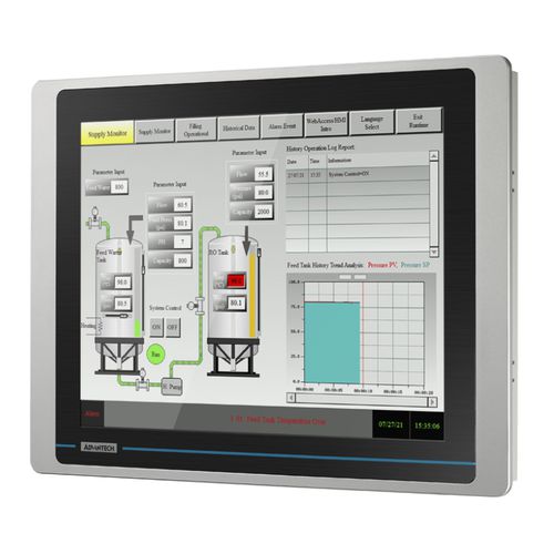 Терминал с резистивным сенсорным экраном - WOP-215K - ADVANTECH - встраиваемый / 1024x768 / RISC