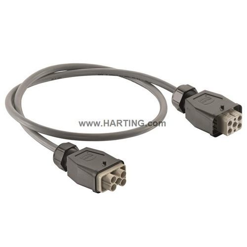 Предварительно собранный оптический кабель - Han® Q - HARTING - гибридный / круглый / из меди