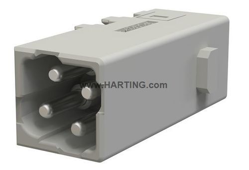 Модуль разъема для источника электропитания - Han-Mod_M_EE_4_M_C.1_PIT - HARTING - наружная резьба / для точной вертикальной установки / 4 полюса