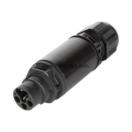 Соединитель для передачи данных - S15_PFT_STR-FM_AC_M_CRT_w/o-contacts - HARTING - для источника электропитания / круглый / обжимной