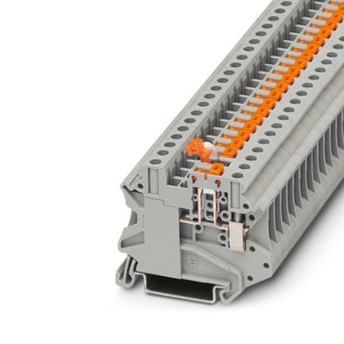 Вставная клеммная колодка - UT 4-MT - PHOENIX CONTACT GmbH & Co. KG - с винтовым соединением / серая
