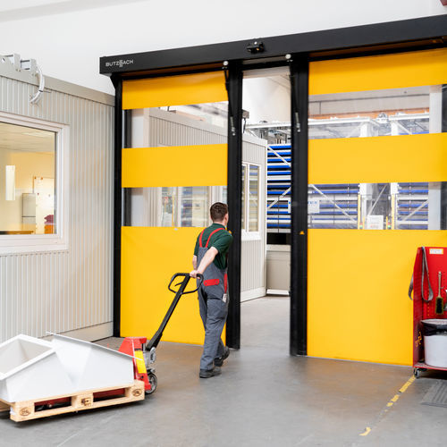 Ворота с несколькими пластинками - ECOSPRINT&reg; - Butzbach GmbH Industrietore - с горизонтальной намоткой / пешеходный / из нержавеющей стали