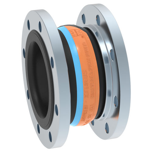 Компенсатор линейного расширения из каучука - AS-1 - STENFLEX Rudolf Stender GmbH - круглый / с фланцем / осевой