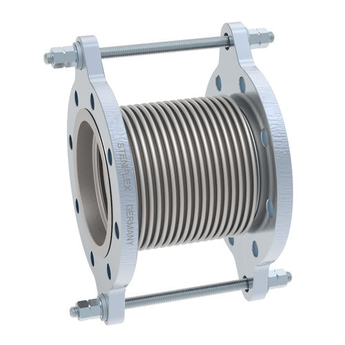 Компенсатор линейного расширения из стали - SF-20 - STENFLEX Rudolf Stender GmbH - круглый / с фланцем / для канализации