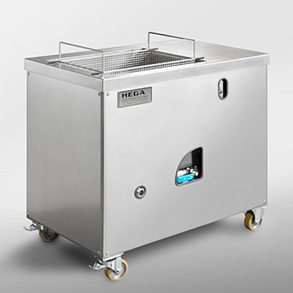Резервуар для очистки - Micro + Hega Surfaces GmbH - для корзин / для небольших деталей / из стали