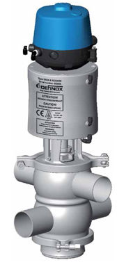 Клапан с плавающим сферическим золотником - TOP-FLO® VDCI-MC PFA - Top Line Process Equipment Company - с пневматическим управлением / противосмесительный / для химических продуктов