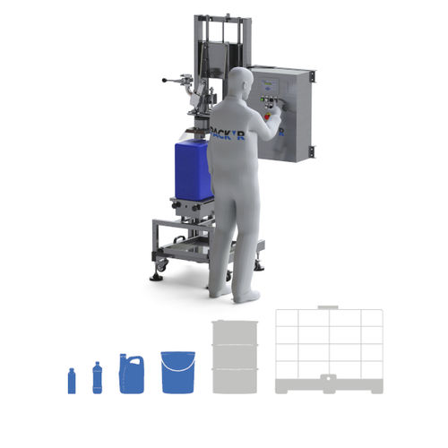 Полуавтоматическая наполнительная машина - FLEXEO-S2 Atex - PACK'R - для бутылок / для разного содержимого / ведра
