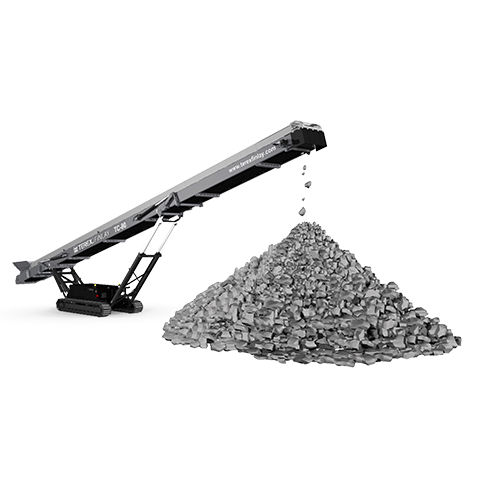 Ленточный конвейер - TC-80 - TEREX Mobile Processing Equipment - наклонный / для разряда / подвижный