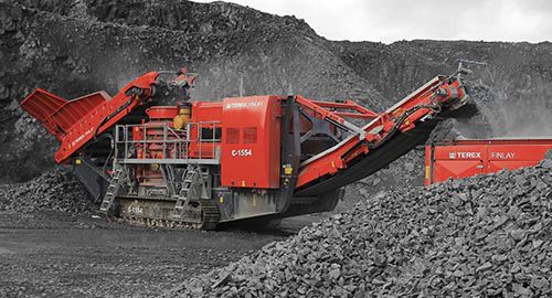 Конусная камнедробилка - C-1554 - TEREX Mobile Processing Equipment - мобильная / гусеничная